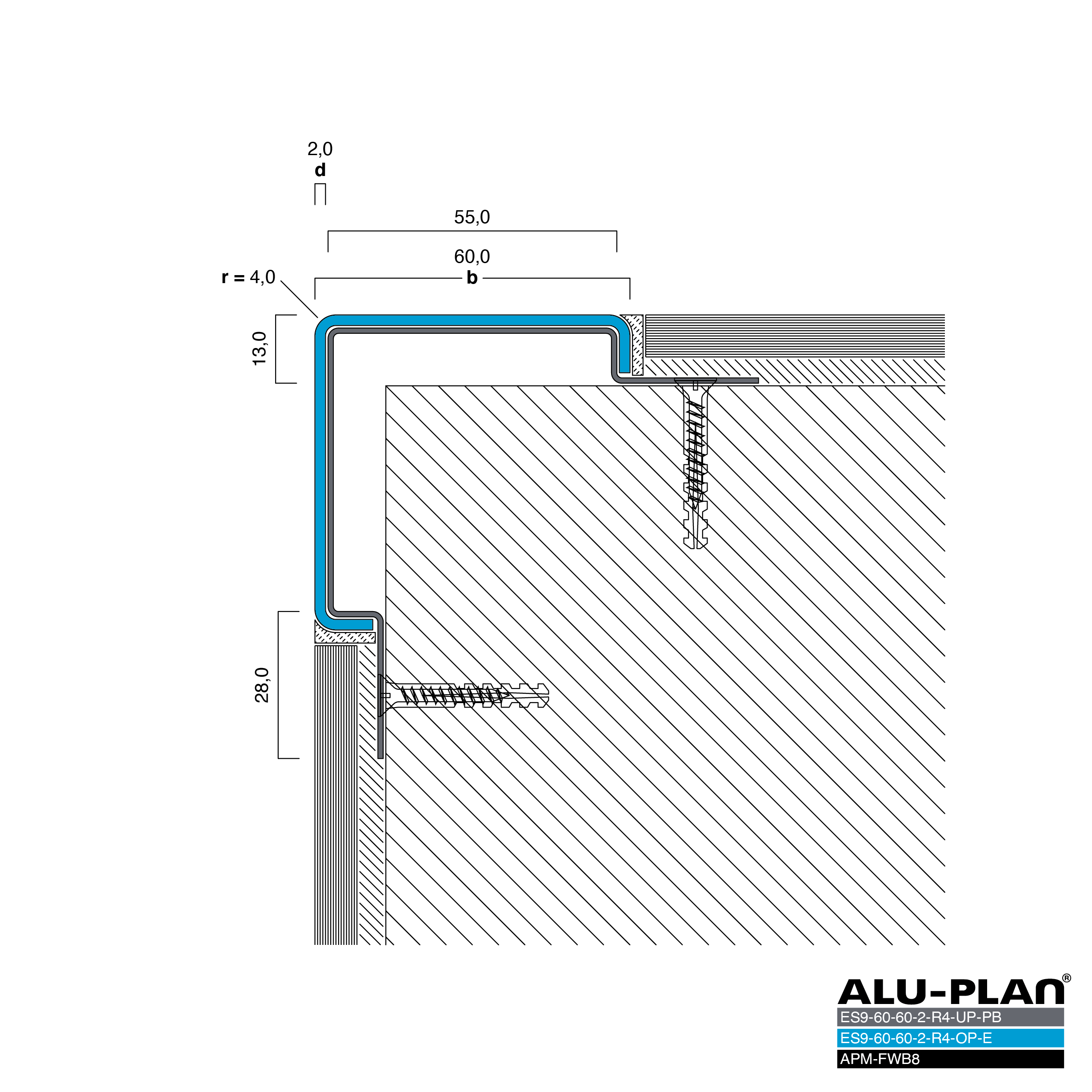 ALU-PLAN® Installation :: ES10-60-60-2-R4-UP-PB-ES10-60-60-2-R4-OP-E-APM-FWB8