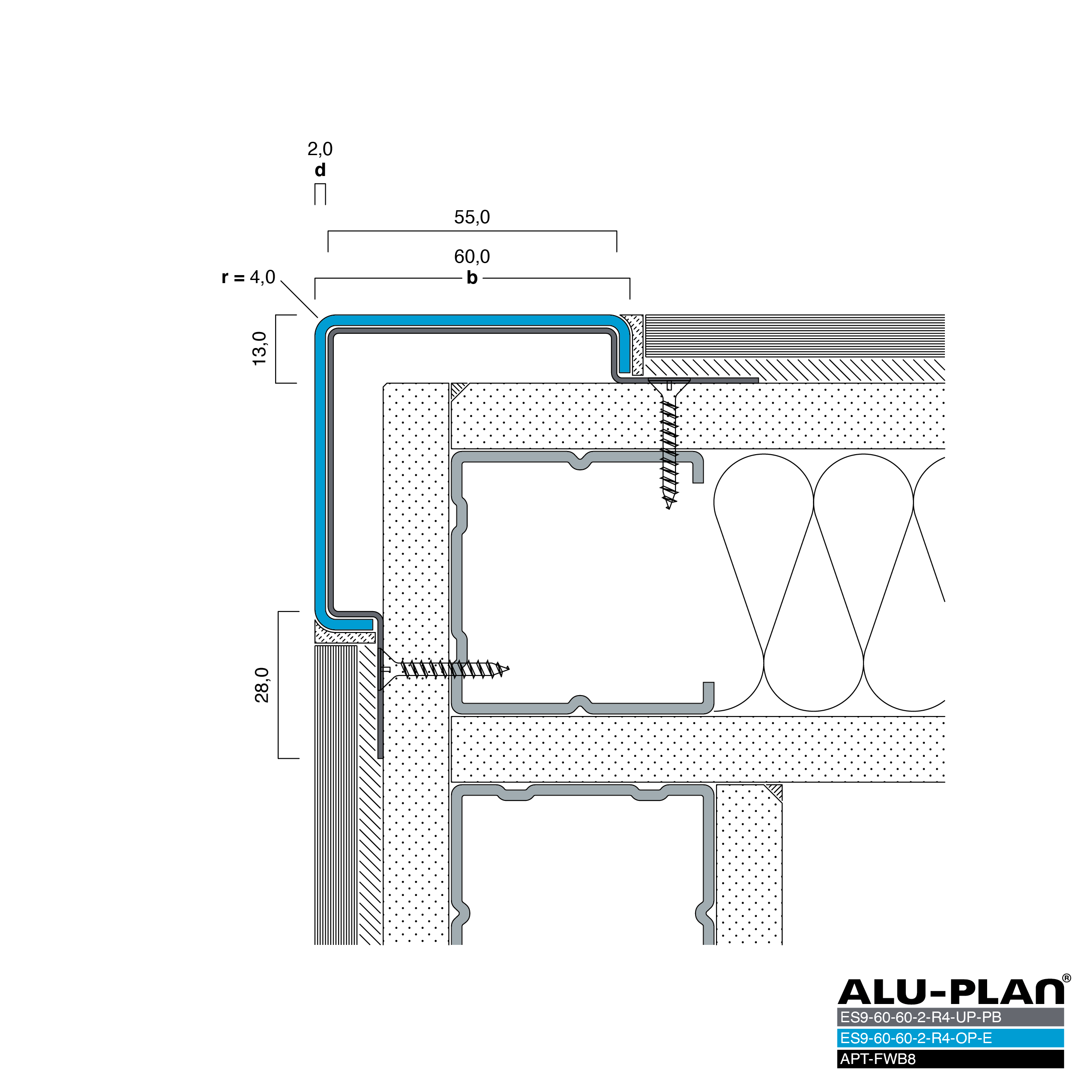 ALU-PLAN® Installation :: ES10-60-60-2-R4-UP-PB-ES10-60-60-2-R4-OP-E-APT-FWB8