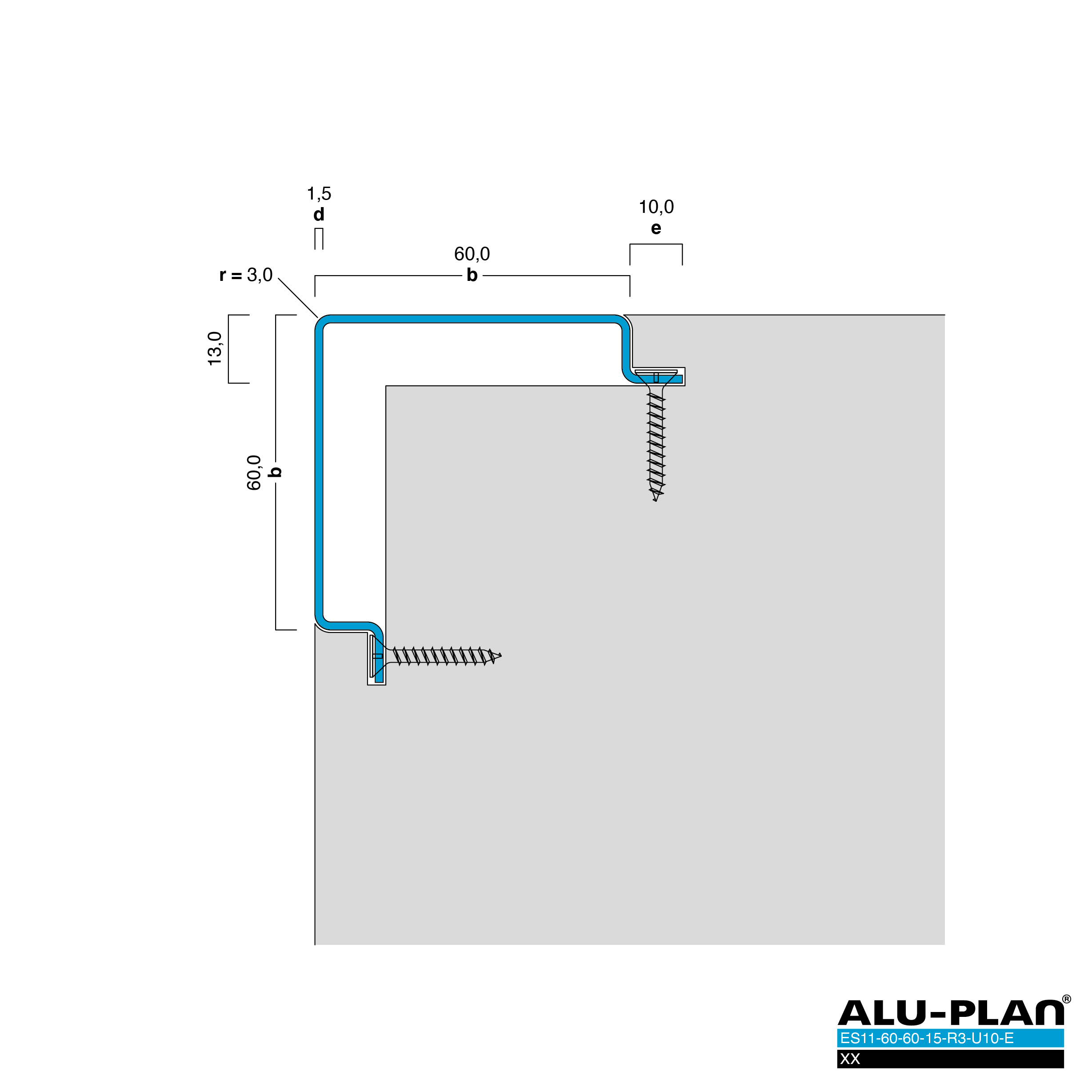 ALU-PLAN® Installation :: ES11-60-60-15-R3-U10-E-XX