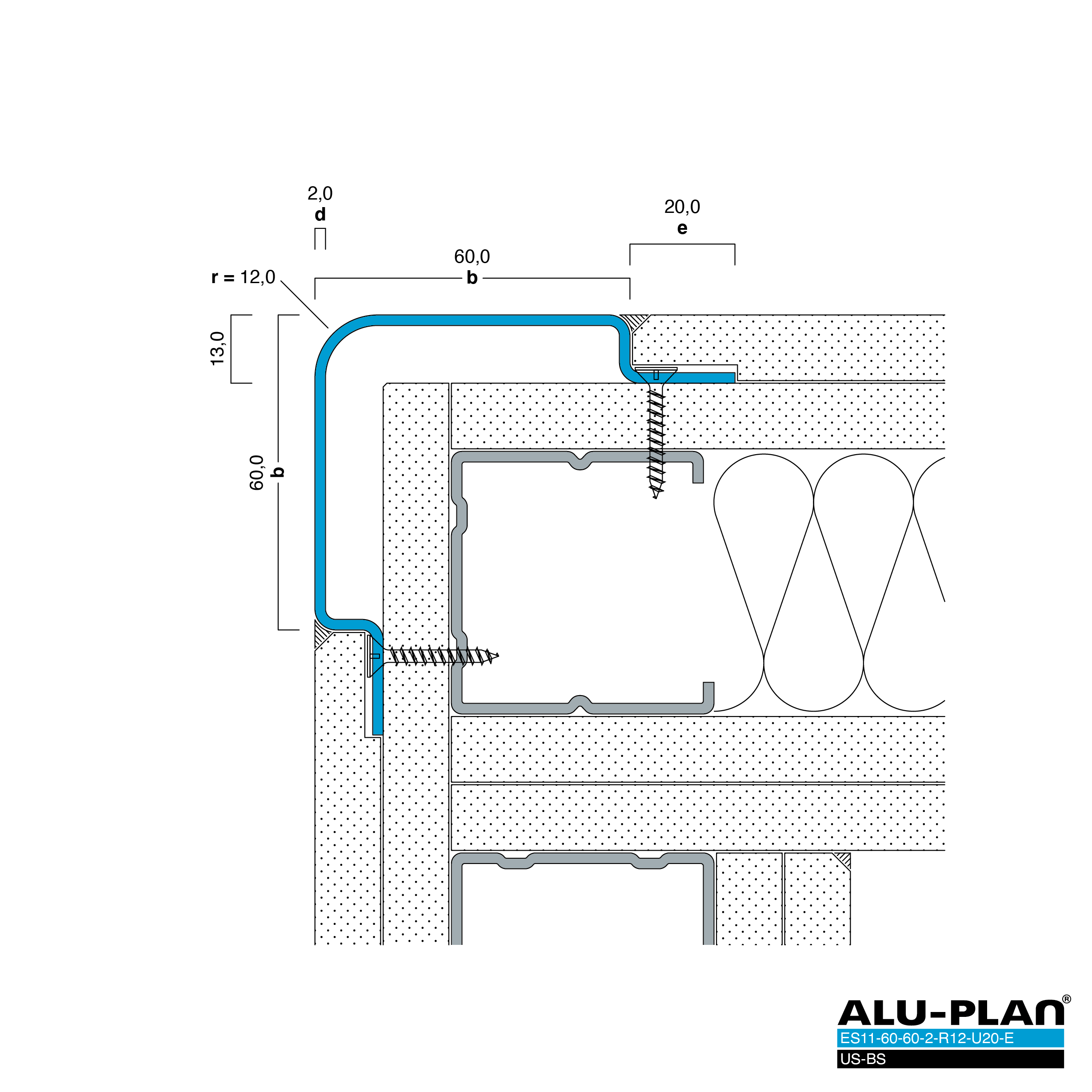 ALU-PLAN® Installation :: ES11-60-60-2-R12-U20-E-US-BS
