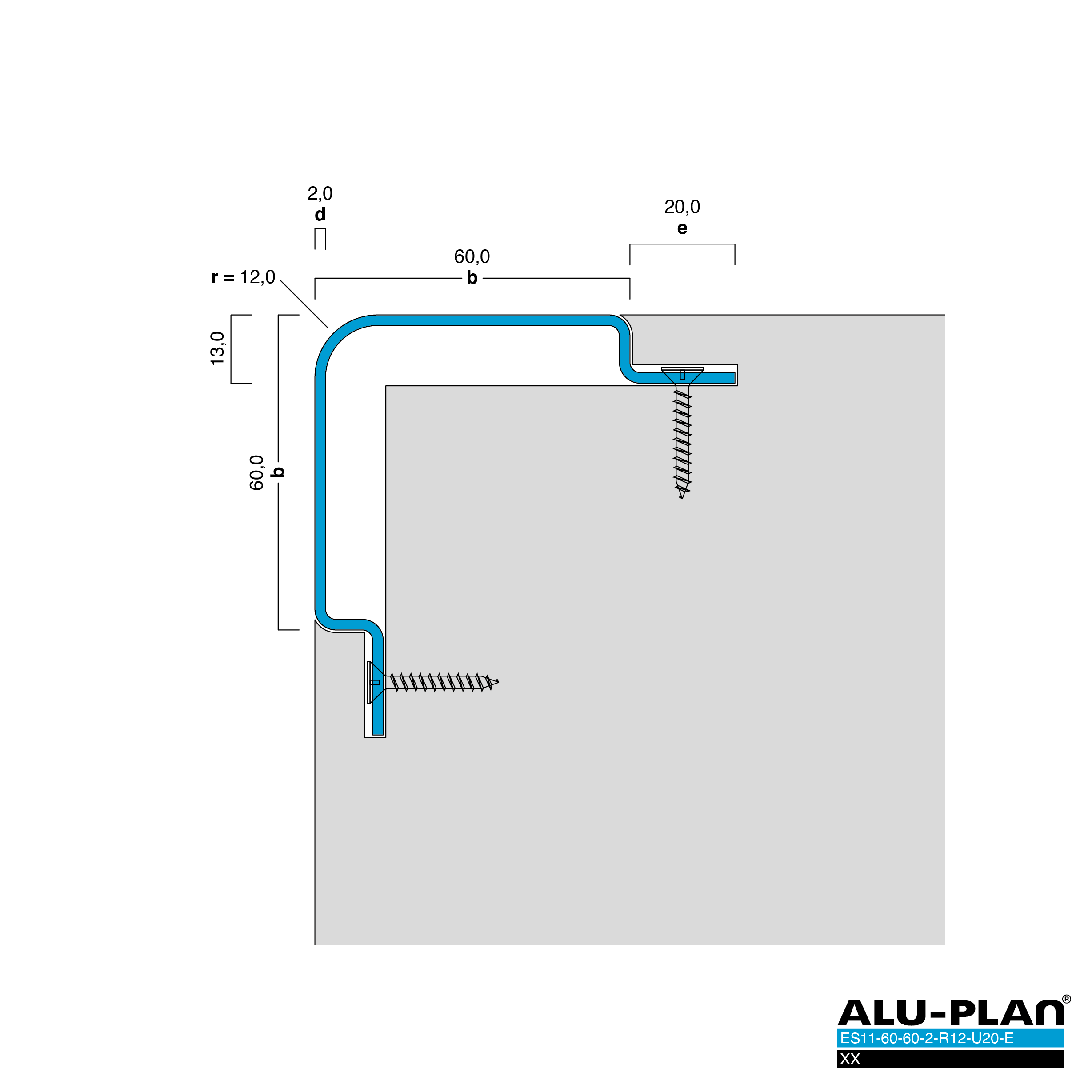 ALU-PLAN® Installation :: ES11-60-60-2-R12-U20-E-XX
