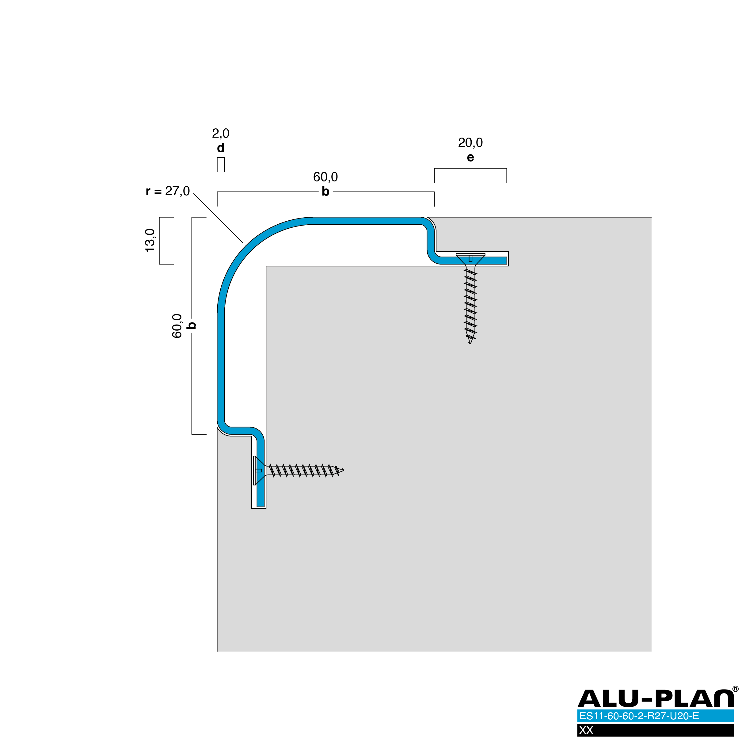 ALU-PLAN® Installation :: ES11-60-60-2-R27-U20-E-XX