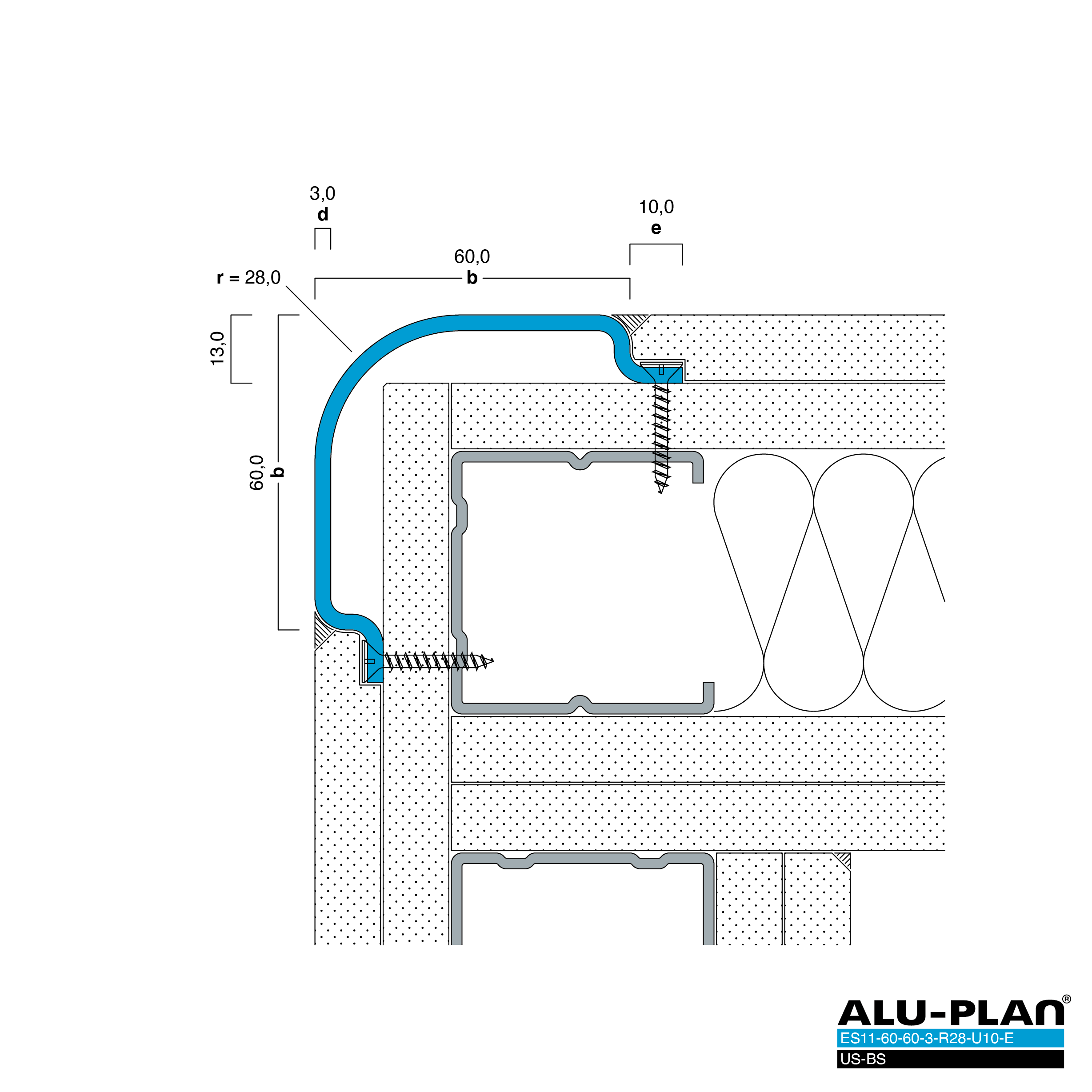 ALU-PLAN® Installation :: ES11-60-60-3-R28-U10-E-US-BS