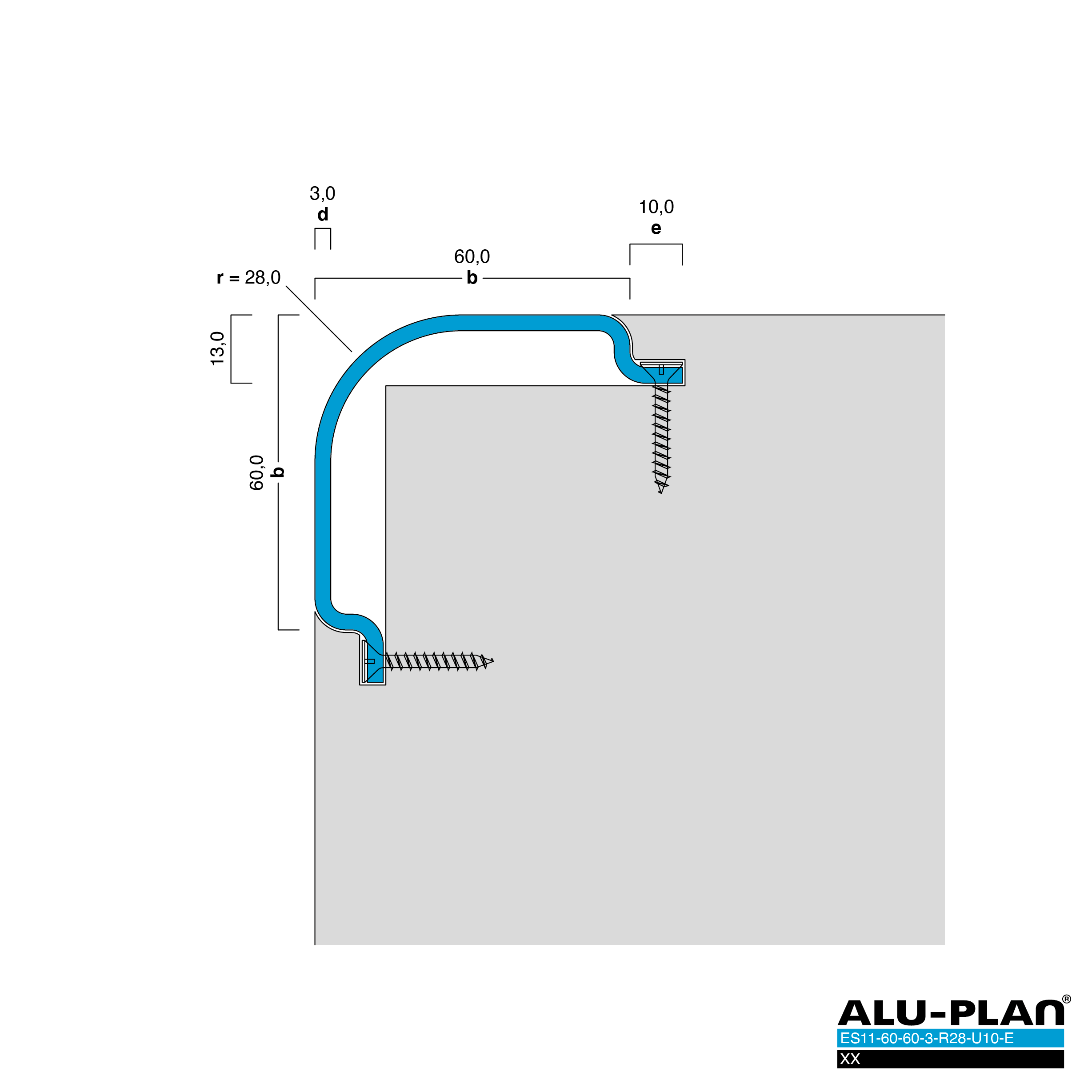 ALU-PLAN® Installation :: ES11-60-60-3-R28-U10-E-XX