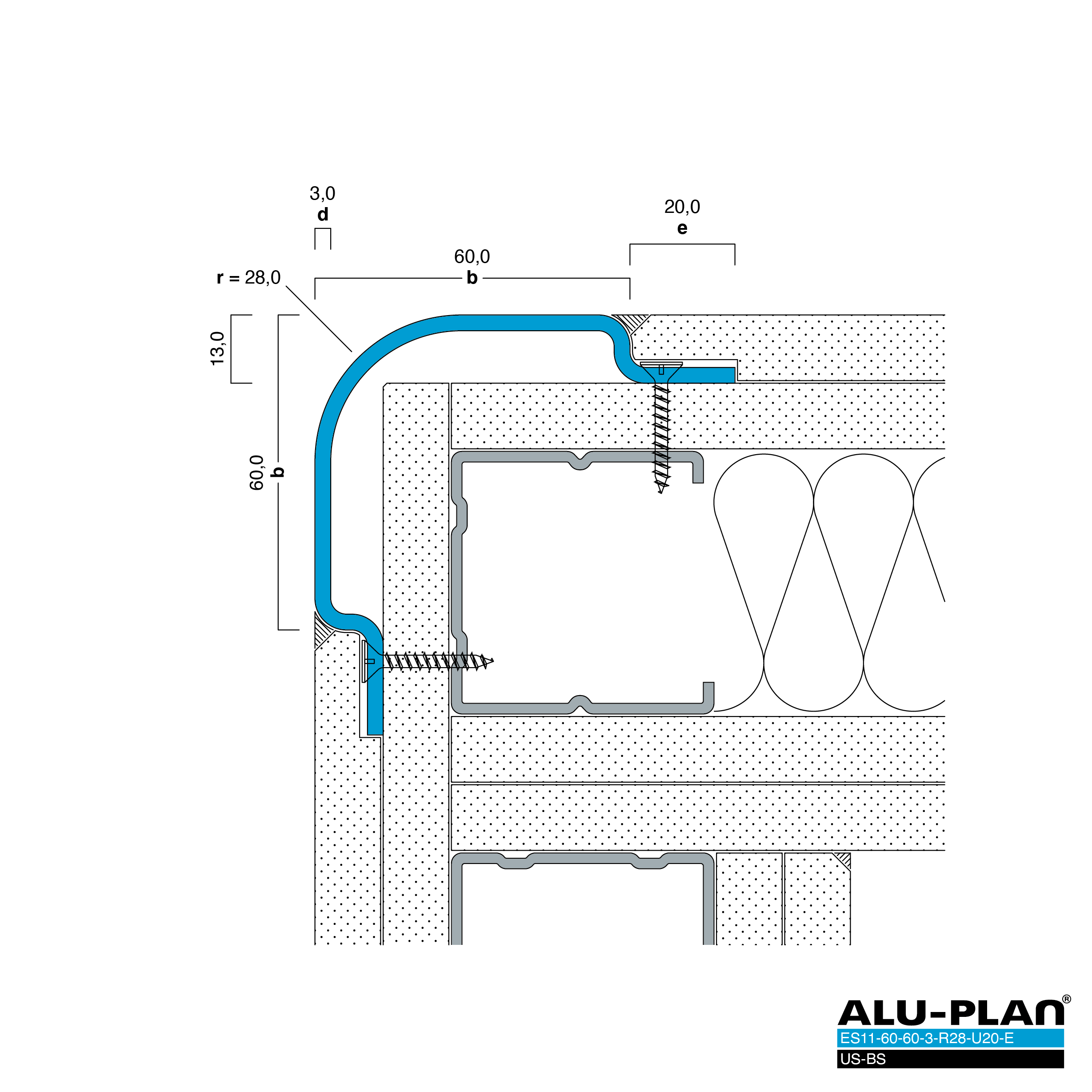 ALU-PLAN® Installation :: ES11-60-60-3-R28-U20-E-US-BS