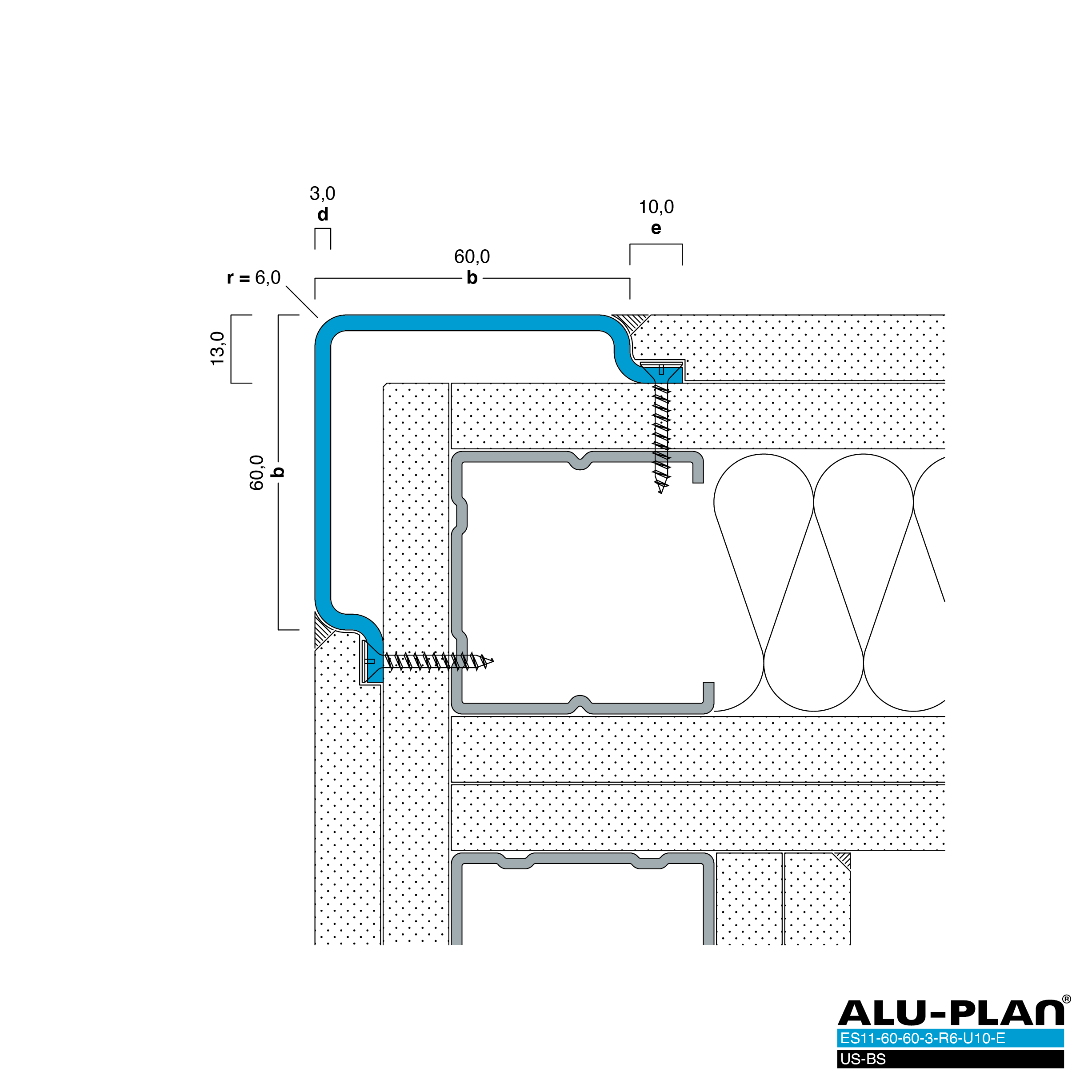 ALU-PLAN® Installation :: ES11-60-60-3-R6-U10-E-US-BS