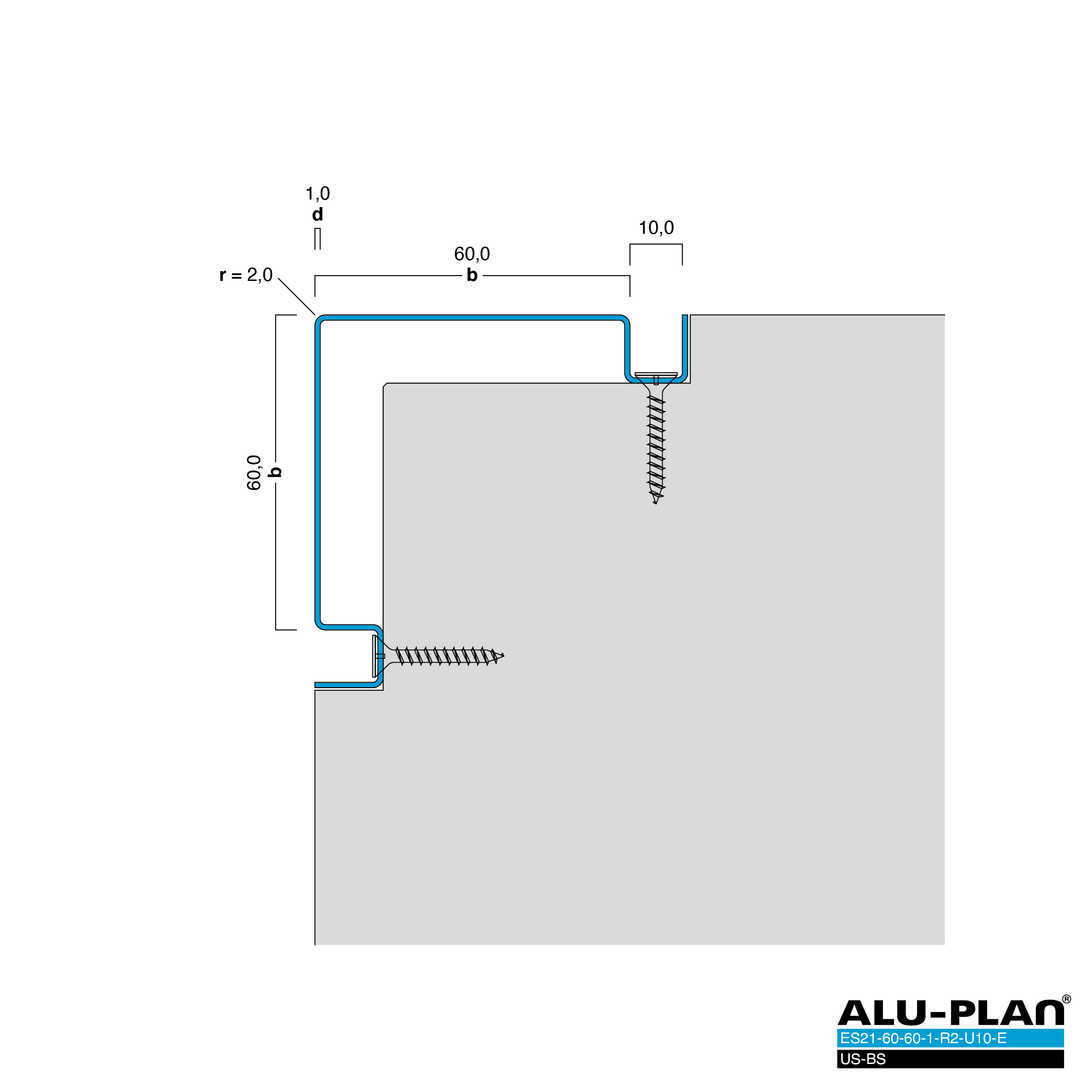 ALU-PLAN® Installation :: ES21-60-60-1-R2-U10-E-XX