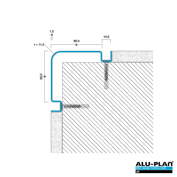 ALU-PLAN® Installation :: ES21-60-60-15-R12-U10-E-UP