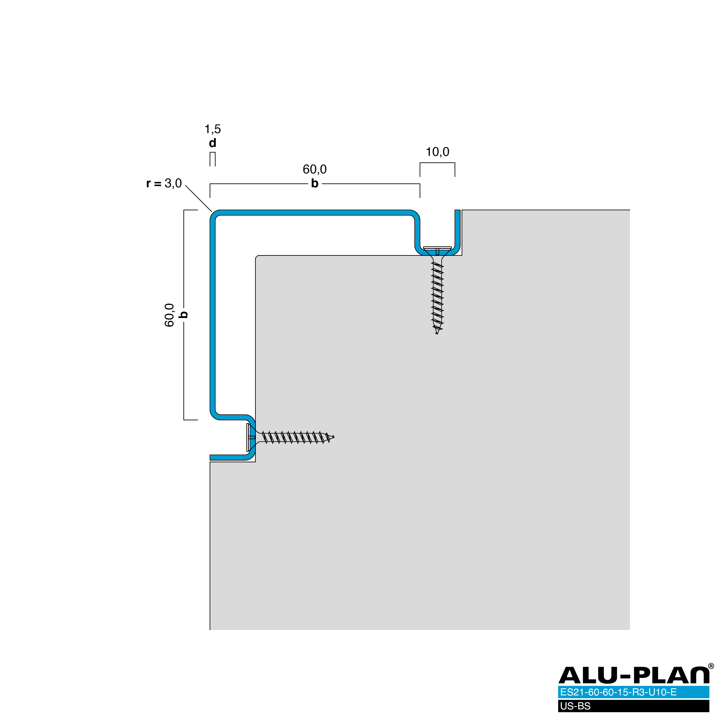 ALU-PLAN® Installation :: ES21-60-60-15-R3-U10-E-XX