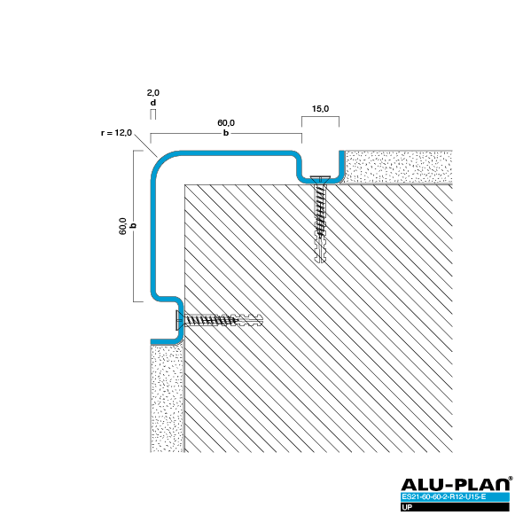 ALU-PLAN® Installation :: ES21-60-60-2-R12-U15-E-UP