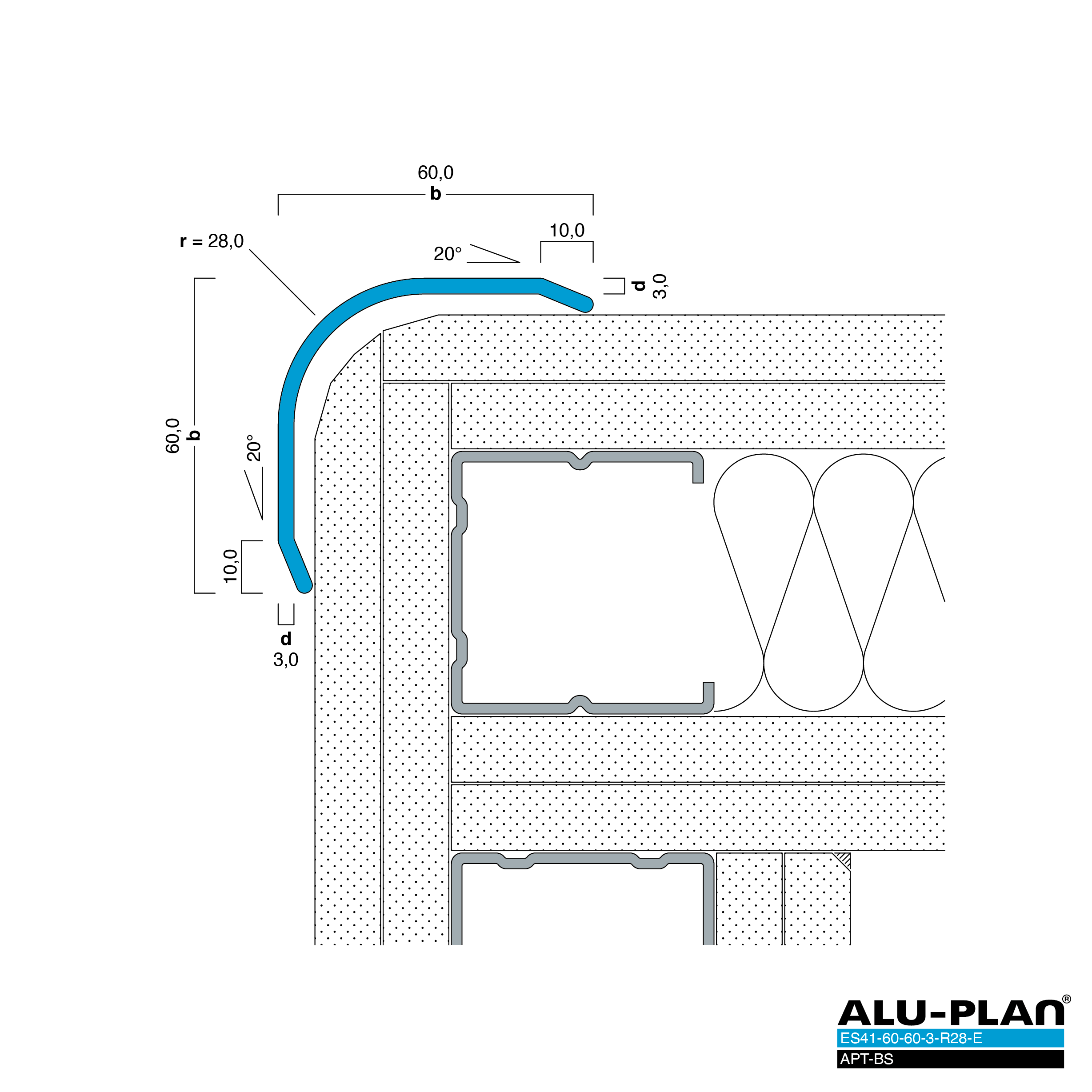 ALU-PLAN® Installation :: ES41-60-60-3-R28-E-APT-BS