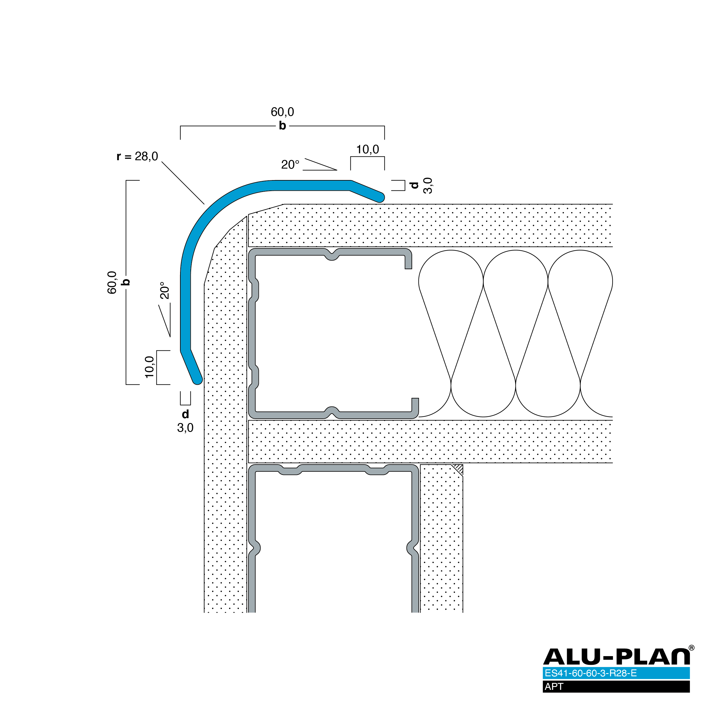ALU-PLAN® Installation :: ES41-60-60-3-R28-E-APT