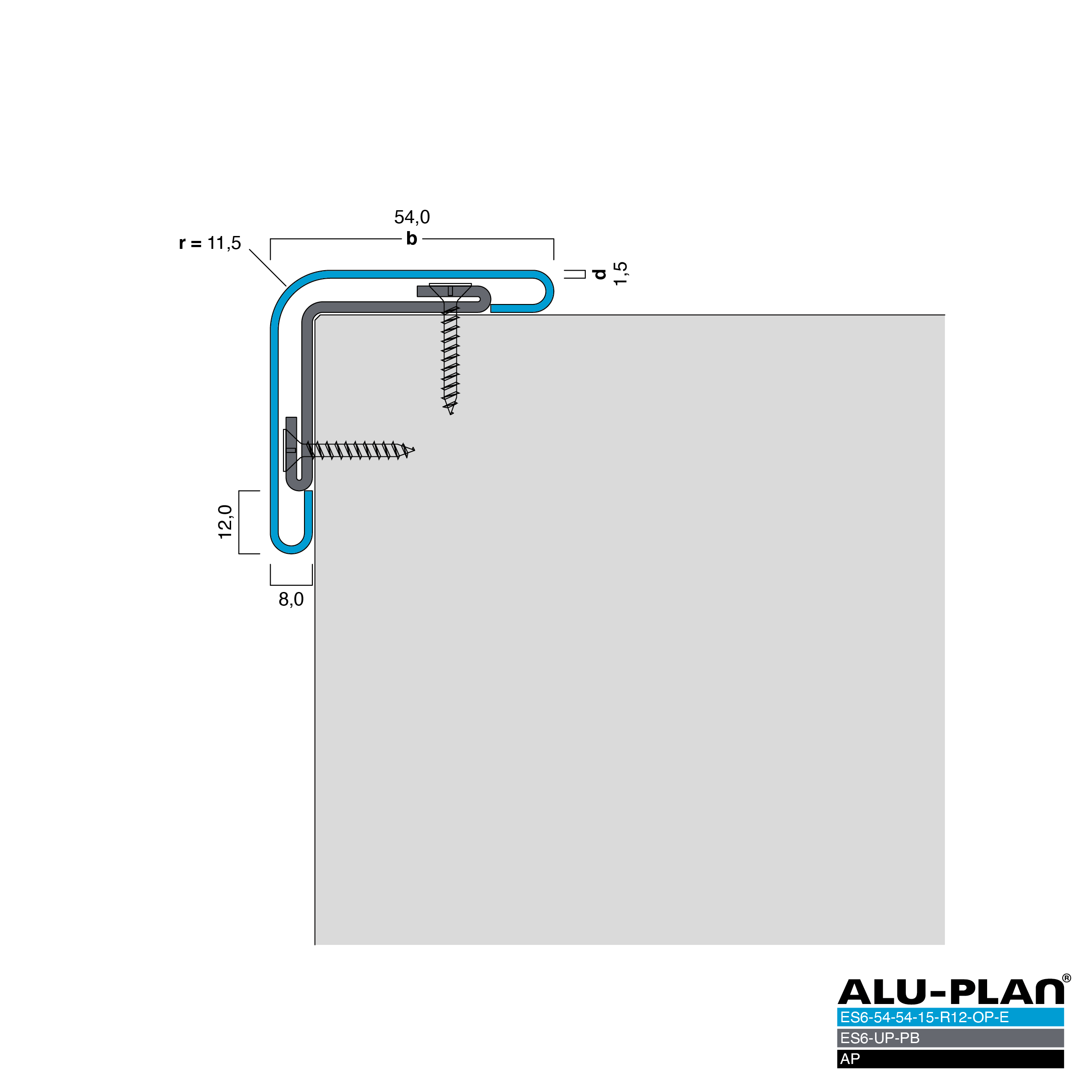 ALU-PLAN® Installation :: ES6-UP-PB-ES6-54-54-15-R12-OP-E-AP