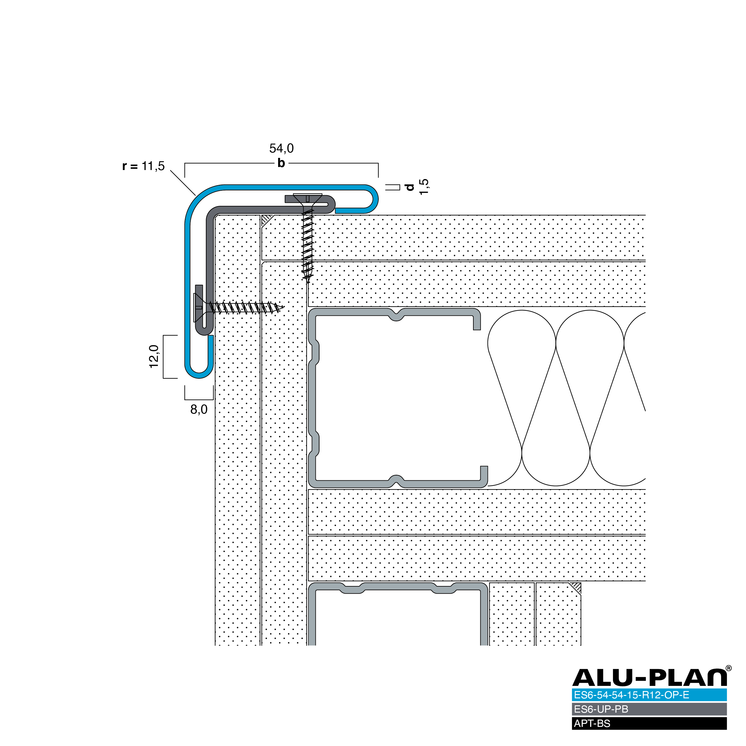 ALU-PLAN® Installation :: ES6-UP-PB-ES6-54-54-15-R12-OP-E-APT-BS