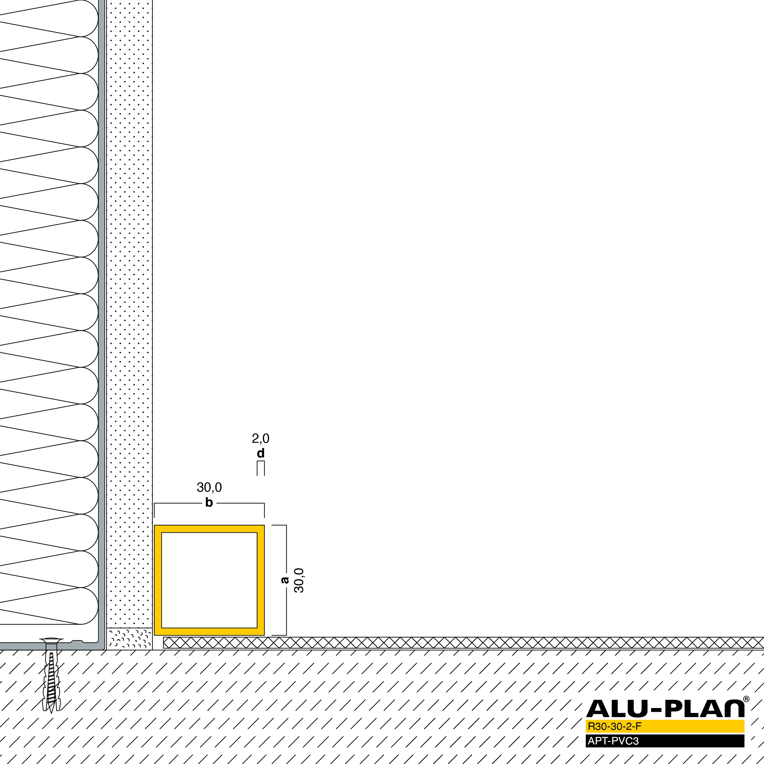 ALU-PLAN® Installation :: R30-30-2-F-APT-PVC3